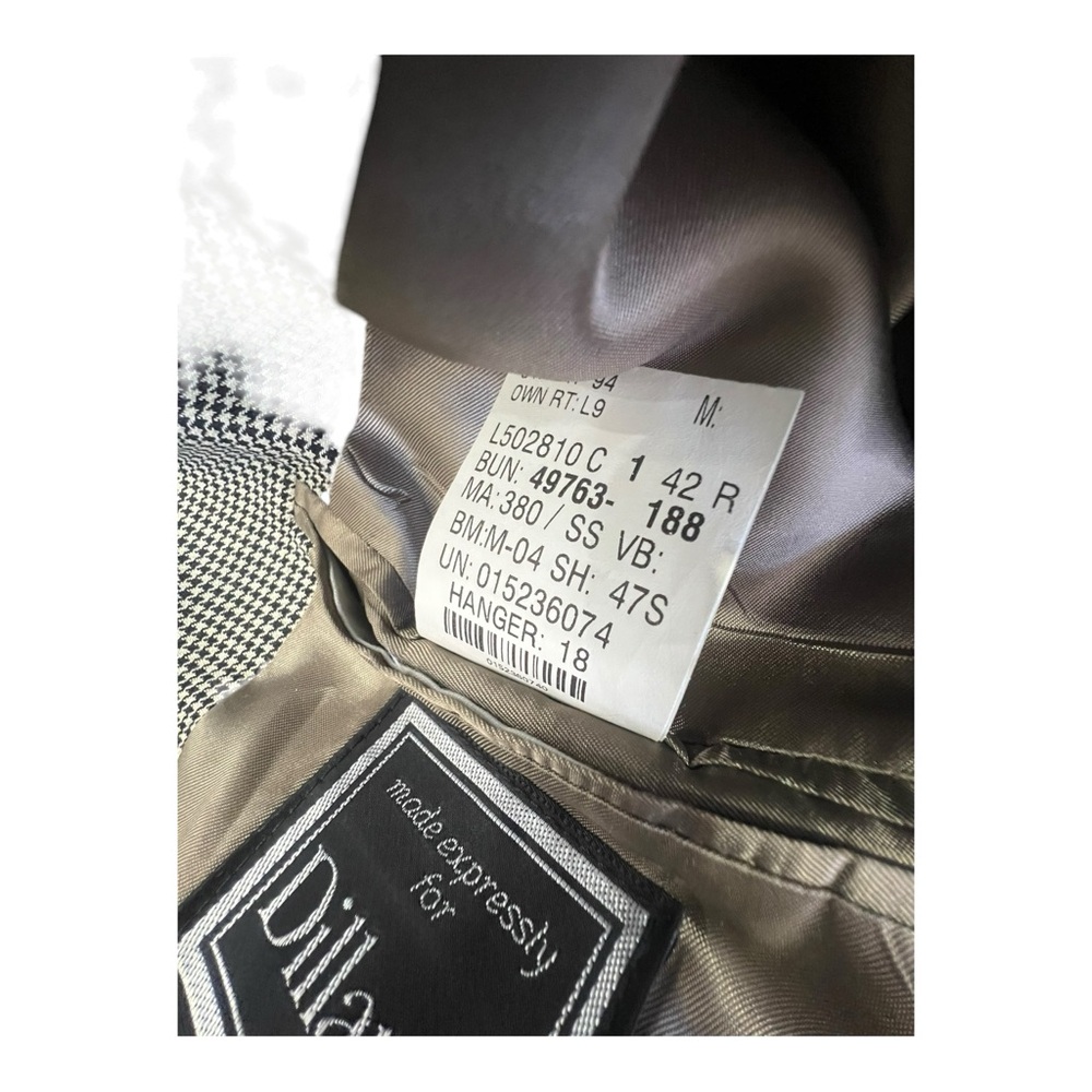 POLO M RALPH LAUREN Mens  Brown Houndstooth Wool Jacket Blazer Size 42R - Picture 10 of 13